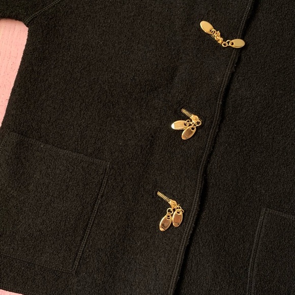 Vintage Lisa international 100% boiled wool cardigan size medium - Picture 5 of 9